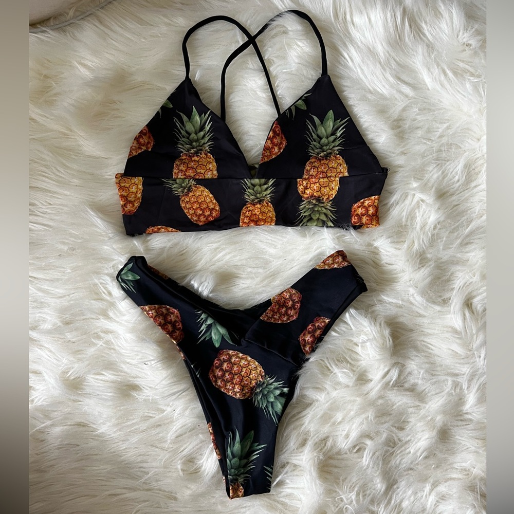 Auric Vintage Cut Pineapple Bikini